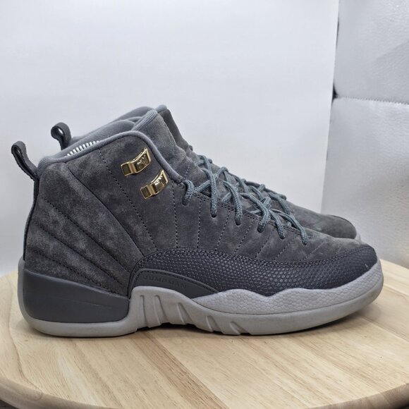 Jordan 12 Retro Womens Size 8 GS Mid Dark Grey 6.5Y EUC - Picture 3 of 9